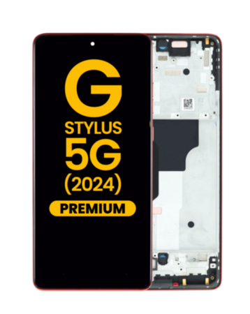OLED Assembly with Frame for Motorola Moto G Stylus 5G (XT2419 / 2024) (SCARLET WAVE) (Premium)