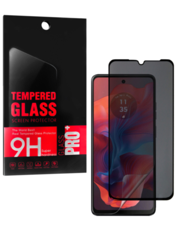 Privacy Tempered Glass for Motorola Moto G04 (XT2421 / 2024) / Moto G04s (XT2421-8) / Moto G24 (XT2423 / 2024) / Moto G34 (XT2363-2) / E14 (XT2421-12) (2.5D / 1 Piece)