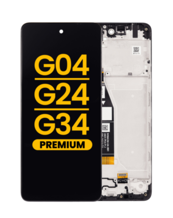 LCD Assembly with Frame for Motorola Moto G04 (XT2421 / 2024) (Premium)