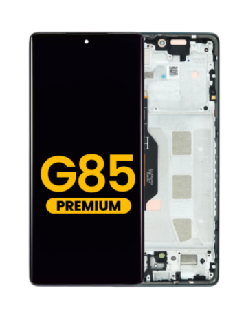 OLED Assembly with Frame for Motorola Moto G85 (XT2427-3 / 2024) (URBAN GREY) (Premium)