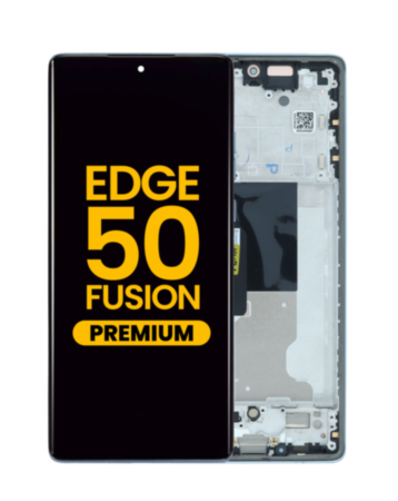 OLED Assembly with Frame for Motorola Moto Edge 50 Fusion 5G (XT2429 / 2024) (MARSHMALLOW BLUE) (Premium)