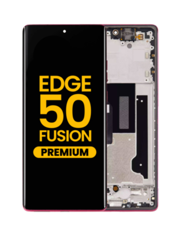 OLED Assembly with Frame for Motorola Moto Edge 50 Fusion 5G (XT2429 / 2024) (HOT PINK) (Premium)
