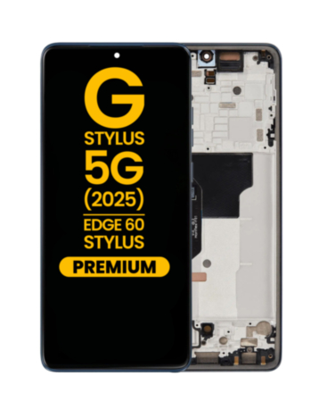 OLED Assembly with Frame for Motorola Moto G Stylus 5G (XT2517-3 / 2025) / Edge 60 Stylus (XT2517-4 / 2025) (PANTONE GIBALTAR SEA)(Premium)