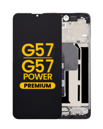 LCD Assembly with Frame for Motorola Moto G57 (XT2537 / 2025) / G57 Power (XT2537 / 2025) (Black) (Premium)