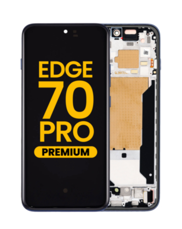 OLED Assembly with Frame for Motorola Edge 70 Pro (XT2607-1/-2 / 2026) (Titan) (Premium)