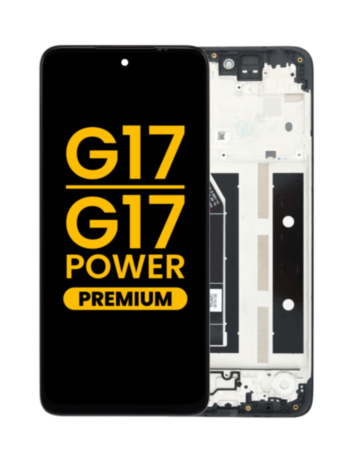 LCD Assembly with Frame for Motorola Moto G17 (XT2623 / 2026) / G17 Power (XT2623 / 2026) (BLACK) (Premium)