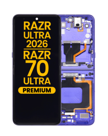 OLED Assembly with Frame for Moto Razr Ultra 2026 / Razr 70 Ultra (XT2655 / 2026) (ORIENT BLUE) (Premium)