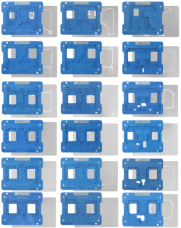 XinZhiZao AR 19-in-1 Middle Layer BGA Reballing Stencil Platform Set for Galaxy S20 to S25 Ultra (Only Ground Shipping)