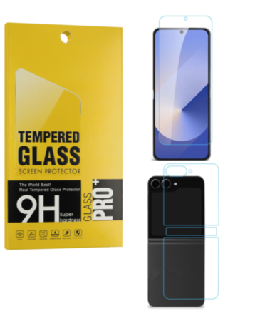 Flexible Screen Protector for Galaxy Z Flip 6 / Z Flip 7 FE (3 Piece Set)