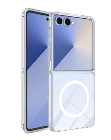 Galaxy Z Flip 7 Wireless Charging Case - CLEAR (Full Bottom Close) (Only Ground Shipping)
