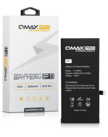 Buy the QMAX Pro Extended Capacity Replacement Battery for iPhone 11, 3500 mAH.
