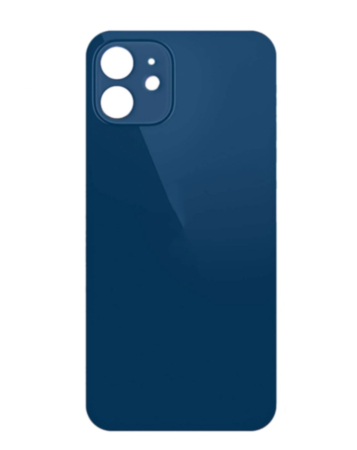 Back Glass with Bigger Camera Hole for iPhone 12 (NO LOGO) (BLUE)