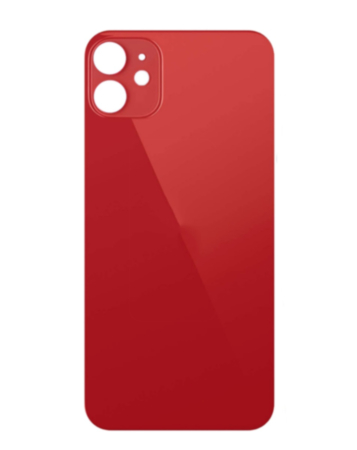 Back Glass with Bigger Camera Hole for iPhone 12 (NO LOGO) (RED)