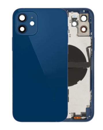 Back Housing Frame with Small Components Pre-Installed for iPhone 12 (NO LOGO) (International) (BLUE)