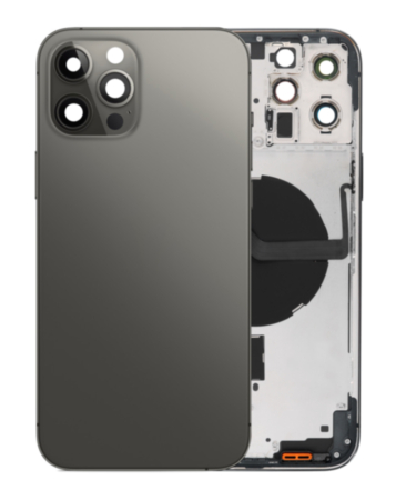 Back Housing Frame with Small Components Pre-Installed for iPhone 12 Pro Max (NO LOGO) (GRAPHITE)