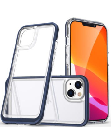 Dual Layers Double Injection Case - DARK BLUE for iPhone 13 / 14 (Only Ground Shipping)