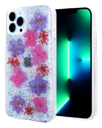 Real Flower Case - Style 8 for iPhone 13 Pro (Only Ground Shipping)