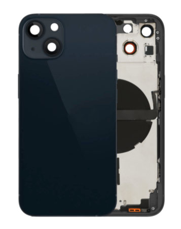 Back Housing Frame with Small Components Pre-Installed for iPhone 13 (NO LOGO) (International) (MIDNIGHT)