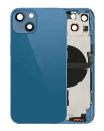 Back Housing Frame with Small Components Pre-Installed for iPhone 13 (NO LOGO) (International) (BLUE)