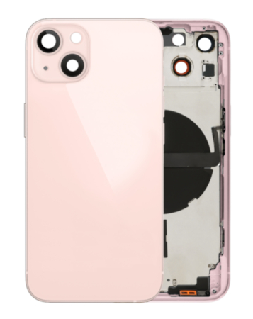 Back Housing Frame with Small Components Pre-Installed for iPhone 13 (NO LOGO) (International) (PINK)