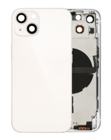 Back Housing Frame with Small Components Pre-Installed for iPhone 13 (NO LOGO) (International) (STARLIGHT)