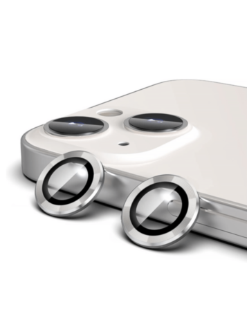 Order the Metal Ring with HD Tempered Glass for iPhone 13 and 13 Mini in White.