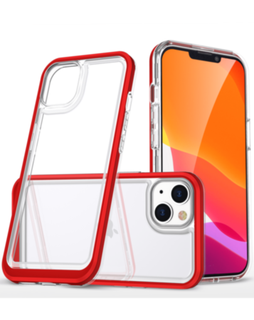 Dual Layers Double Injection Case - RED for iPhone 13 Pro (Only Ground Shipping)