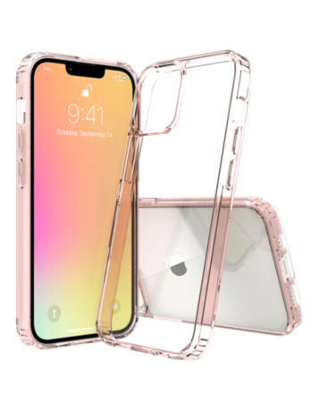 Acrylic Dual Layer Transparent Case - PINK for iPhone 13 Pro (Only Ground Shipping)