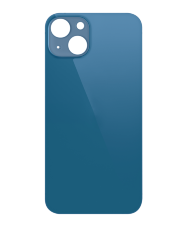 Back Glass with Bigger Camera Hole for iPhone 13 Mini (NO LOGO) (BLUE)