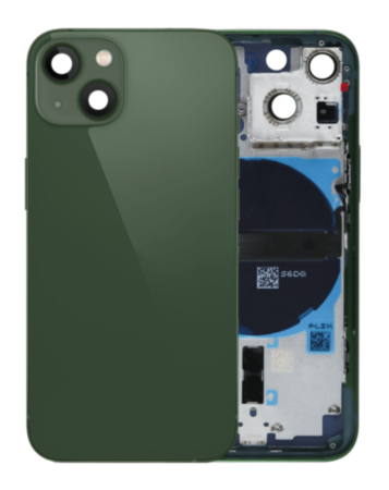 Back Housing Frame with Small Components Pre-Installed for iPhone 13 Mini (NO LOGO) (US Version) (GREEN)