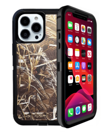 Heavy Duty Case for iPhone 13 Pro (CAMO BLACK) (Only Ground Shipping)
