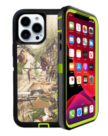 Heavy Duty Case for iPhone 13 Pro Max (CAMO GREEN) (Only Ground Shipping)