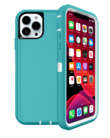 Heavy Duty Case for iPhone 13 Pro Max (LIGHT TEAL) (Only Ground Shipping)
