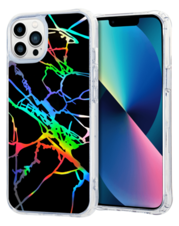Flower Print Design Hard Clear Case - G147 for iPhone 13 Pro (Only Ground Shipping)
