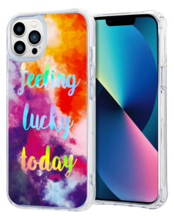 Flower Print Design Hard Clear Case - G149 for iPhone 13 Pro (Only Ground Shipping)