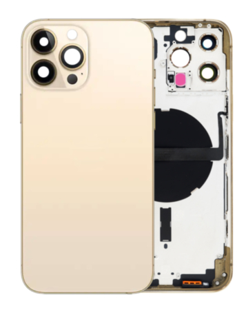 Back Housing Frame with Small Components Pre-Installed for iPhone 13 Pro Max (NO LOGO) (International) (GOLD)