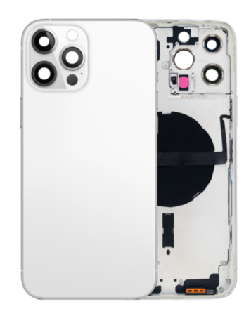Back Housing Frame with Small Components Pre-Installed for iPhone 13 Pro Max (NO LOGO) (International) (SILVER)