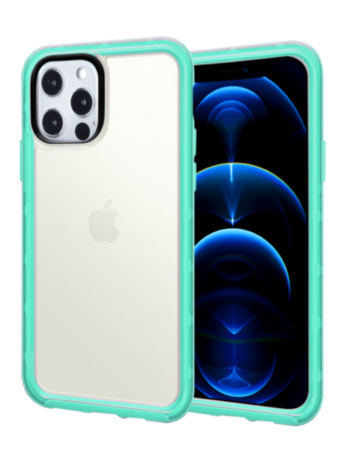 Acrylic Dual Layer Transparent Case - TEAL for iPhone 13 Pro Max (Only Ground Shipping)