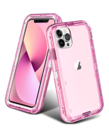 Transparent Shockproof Case - PINK for iPhone 13 Pro (Only Ground Shipping)