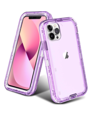 Transparent Shockproof Case - PURPLE for iPhone 13 Pro (Only Ground Shipping)