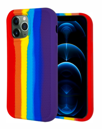 Dual Layer Serrated Case - RAINBOW for iPhone 7G / 8G / SE 2020 (Only Ground Shipping)