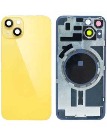 Back Glass with MagSafe Magnet for iPhone 14 (NO LOGO) (YELLOW)