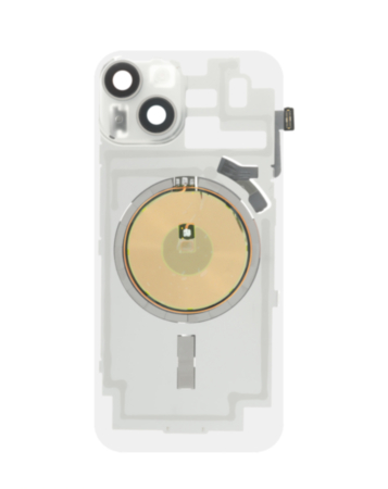 Clear Back Glass with Wireless NFC and MagSafe Magnet for iPhone 14 (NO LOGO) (STARLIGHT)