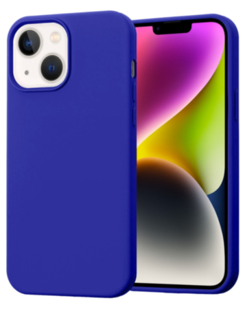 Soft Solid Silicone Case (Full Buttom Cover) - SEA BLUE for iPhone 13 / 14 / 16e / 17e (Only Ground Shipping)