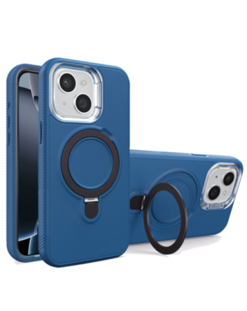 Support Heavy Duty Case with Wireless Charging Kickstand - ROYAL BLUE for iPhone 13 / 14 (Only Ground Shipping)