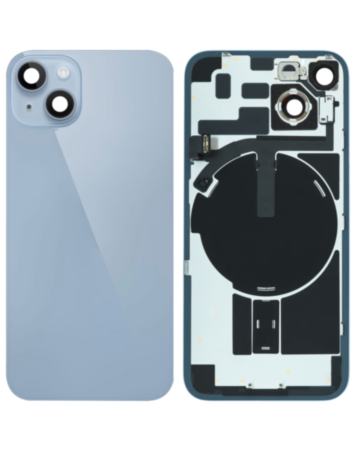Back Glass with Frame and MagSafe Magnet for iPhone 14 (BLUE) (Service Pack)