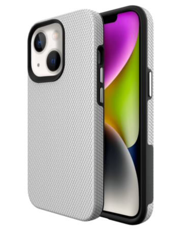 Shock Absorption Protective Dual Layer Case - SILVER for iPhone 13 / 14 / 16e / 17e (Only Ground Shipping)