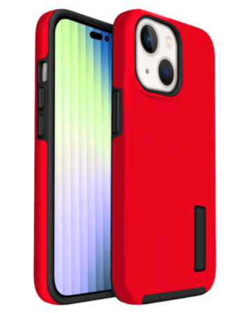 iPhone 14 Plus /15 Plus Dual Layer Protection Case - RED (Only Ground Shipping)