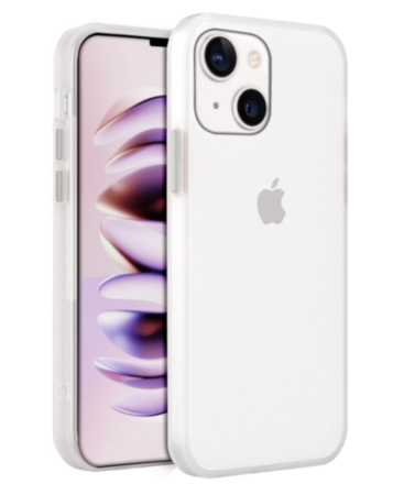 iPhone 14 Plus / 15 Plus Hard PC Rear / Soft TPU Colorful Border Case - CLEAR (Only Ground Shipping)