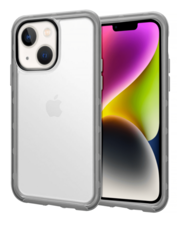 iPhone 14 Plus / 15 Plus Acrylic Dual Layer Transparent Case - GRAY (Only Ground Shipping)